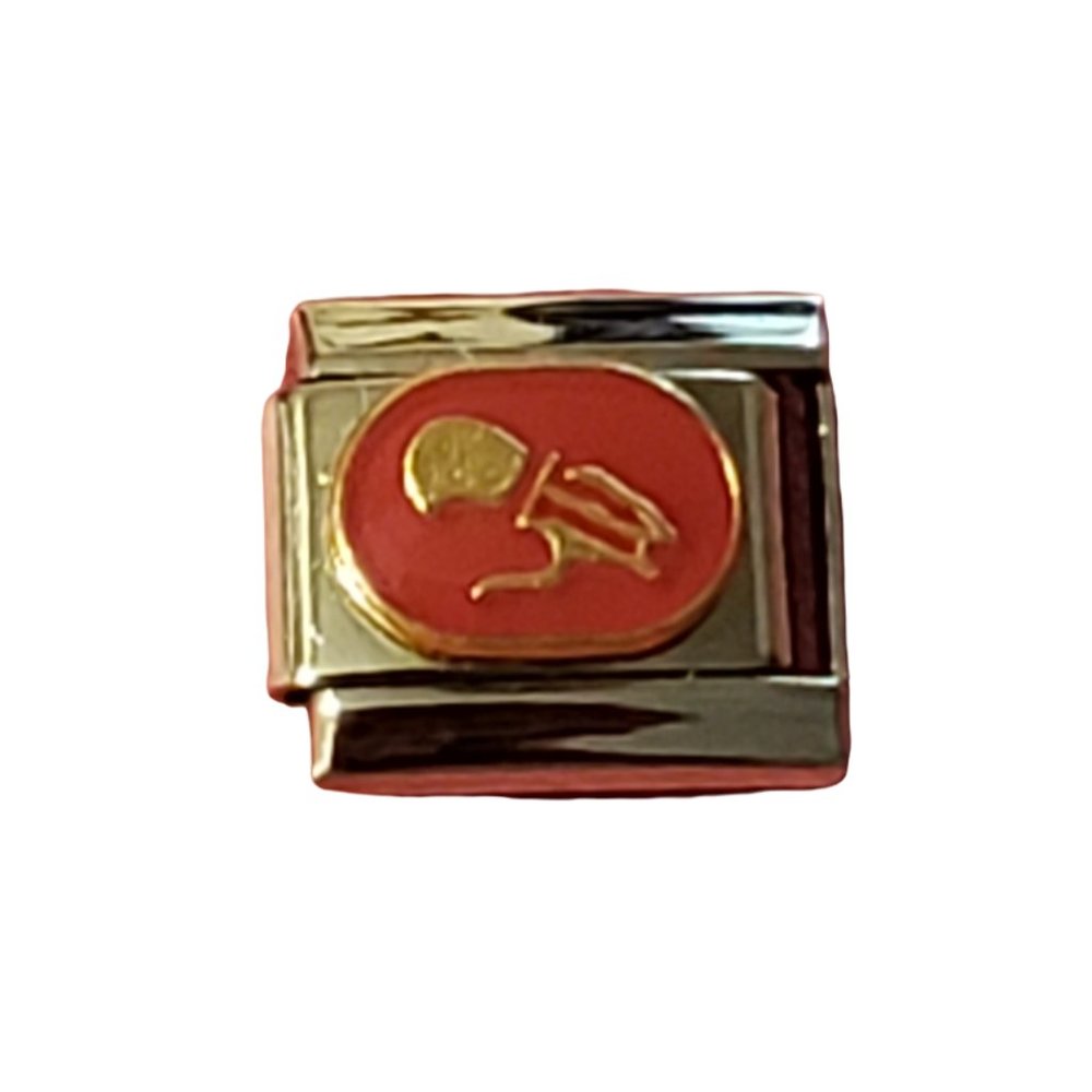 Aquarius 9mm Italian Charm Bracelet link, Unisex